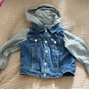 Little sleepies Denim and Gray Hooded Jacket